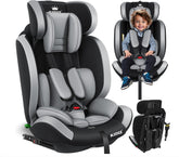 KIDIZ® Autostoeltje - 5-punts veiligheidsgordel - Grijs