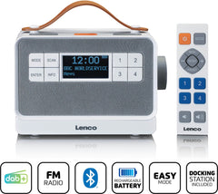Lenco PDR-065WH - Draagbare DAB Radio voor Senioren - Eenvoudige bediening (EASY) functionaliteit - Wit