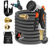 Flexibele Tuinslang - Inc. sproeikop - 22,5 meter - Antraciet