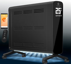 Elektrische Kachel - Heater - Convectorkachel met thermostaat - 2400W - Zwart - KESSER® •