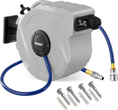 Automatische Luchtslanghaspel - Luchthaspel - 20 meter - Grijs