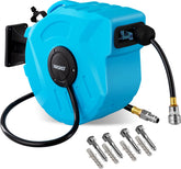 Automatische Luchtslanghaspel - Luchthaspel - 20 meter - Blauw