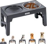 Voerbak Hond - Drinkbak Hond - 7,5-31 cm Hoog - Grijs - Nobleza