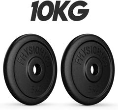 Halterschijven - Halter gewichten - 30 mm - 2x5 kg - Gietijzer - Physionics®