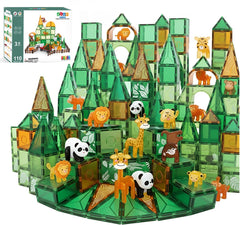 Magnetic Tiles - Magnetisch Speelgoed - Magnetische Tegels - Educatief & Constructie - Montessori Speelgoed - 50 Stuks - Magnetische Bouwstenen - Magnetische Bouwblokken - Bouw je Magna Wereld - Voor 3, 4, 5, 6, 7, 8, 9 Jaar - Kinderen - Olvy