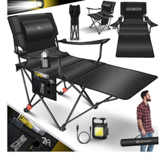 KESSER® camping ligstoel kampeerstoel 2 in 1 tot 160 kg
