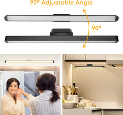 Kastverlichting op batterij - Oplaadbaar - met Magneet - Zwart - Aigostar •