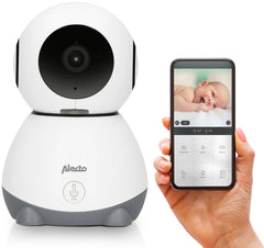Alecto Wifi Babyfoon met Camera en App - beweegbaar - Wit