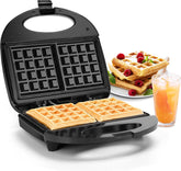 Wafelijzer - Wafelmaker - 2 Wafels - 750W - RVS - Aigostar