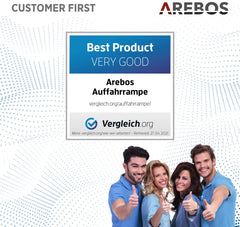 AREBOS Oprijbokken Auto 2000 kg - Oprijbok - Oprijplaat Auto - Oprijplaat Ramp - Oprijplaat - Oprijbrug Auto - Met Hydraulische Krik