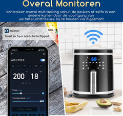 Airfryer XXL - heteluchtfriteuse - 7L - 1900W - Zwart