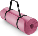 Yogamat - Fitness mat - Sportmat - Yoga mat extra dik - 185x60 cm - Roze - Tresko