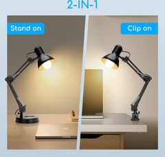 Aigostar 13AT0 - Bureaulamp - Verstelbaar - E27 - 1x40 watt - Tafellamp - met Schakelaar - Zwart - excl. lichtbron