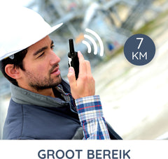 Alecto FR-175 - Walkie Talkie voor kinderen en volwassenen - Set van 2 stuks - Bereik tot 7 km - Wit •