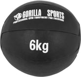 Medicijnbal - Medicine ball - Gewichtsbal - 6 KG - Zwart - Gorilla Sports®