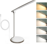Bureaulamp - Tafellamp - Tafellamp slaapkamer - Wit - Aigostar