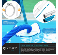 KESSER® zwembadslang | Zwembadslang met mouwen | Zonneslang voor zwembad en op het zwembad | zuigslang | Pomp slang