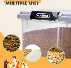 Voerton - Voedselcontainer - Voercontainer - 40L - Transparant - Nobleza