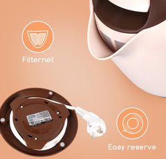 Waterkoker - Elektrisch - 1L - 1100W - Wit