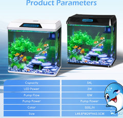 Aquarium Kit - 49,8x29x43,5 cm - 54L - Wit - Nobleza