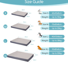 Hondenmand Orthopedisch - Hondenkussen - Hondenbed - Grijs - 110x80 cm - Nobleza