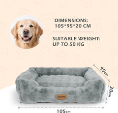 Nobleza Hondenmand - Hondenbed - 105x95x20 cm - XXL - Grijs
