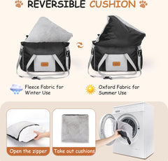 Hondenmand auto - Autostoel hond - 58x56x33 cm - Zwart - Nobleza •