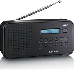 Lenco PDR-015BK - Draagbare DAB Radio met FM en DAB+ ontvangst - LCD-scherm en Koptelefoon aansluiting - Zwart •