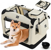 Reisbench hond - Draagtas hond - Transportbox - 70x52x52 cm - Beige