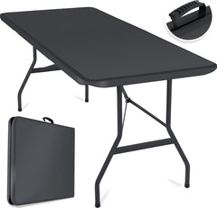KESSER® Inklapbare Tafel - Campingtafel - Klaptafel - 183x76cm - Antraciet •