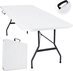 KESSER® Inklapbare Tafel - Campingtafel - Klaptafel - 183x76cm - Wit