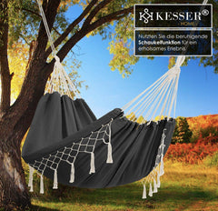 Kesser® Hangmat - Belastbaar tot 300kg - 320x150cm - Antraciet