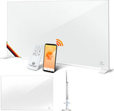 KESSER® Elektrische Kachel 520W Infrarood Verwarmingspaneel Aluminium - Infraroodverwarming Energiebesparing 2-in-1 Staande & Muurmontage Verwarming met Thermostat + open raam detectie + Afstandsbediening & APP-bediening - Wit