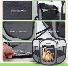 Puppyren - Hondenren- Dierenren - 125x125x58 cm - Nobleza •