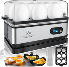 KESSER® Eierkoker - 6 Eieren - 400W - BPA-vrij - Zilver •