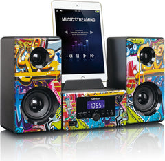 Lenco MC-020 - Stereo set met radio, Bluetooth®, USB en AUX-ingang - Tags •