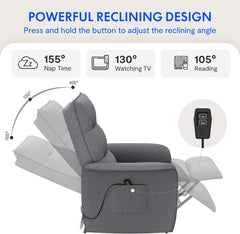 Fauteuil met armleuning - Relaxfauteuil - Relaxstoel - Elektrisch - Dronkergrijs - X1DG-EUV1 - FLEXISPOT
