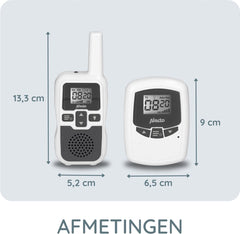 Alecto DBX-80 - Babyfoon met groot bereik - Tot 3km - Wit/Antraciet •