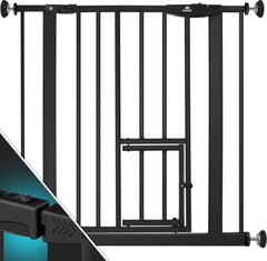 KIDIZ® Traphekje zonder boren - Veiligheidshekje - 74-87cm - Zwart