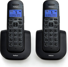 Huistelefoon senioren - Senioren telefoon - Vaste lijn - Zwart - Profoon PDX-2808 DUO •
