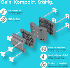 KESSER® Universele Parasolhouder - Ø38mm-Ø48mm - Lichtgrijs