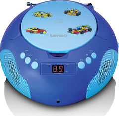 Lenco SCD-620BU - Draagbare radio/ CD player met microfoon - Blauw •
