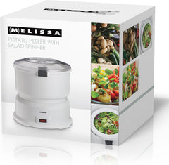 Melissa Elektrische Aardappelschiller - 85W - Aardappelschrapmachine met slacentrifuge - 16220008 - Wit •
