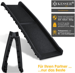 KESSER® Hondenhelling - Loopplank - Hondentrap - Opvouwbaar - Zwart •