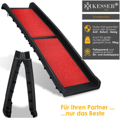 KESSER® Hondenhelling - Loopplank - Hondentrap - Opvouwbaar - Rood