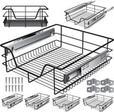 KESSER® Keukenlade / Telescopische lade / Keukenkast / Mand uittrekbaar / Kast uittrekbaar / Volledig uittrekbaar / Lade - 1x 50cm - Zwart