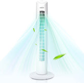 Aigostar Aircooler - Luchtkoeler - Ventilator - Torenventilator - Wit •