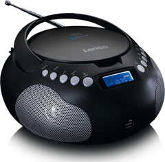 Lenco Radio op Batterijen - Draagbare Radio CD-speler met MP3 en Bluetooth - SCD-331BK - Zwart •