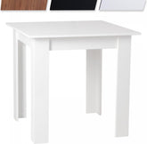 Eettafel - 4 personen - Eetkamer Tafel - Vierkant - Wit - 80x80x76,5 cm - Miadomodo