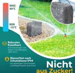 KESSER® Tuinstopcontact - 4 stopcontacten - IP44 waterdicht - Grijs